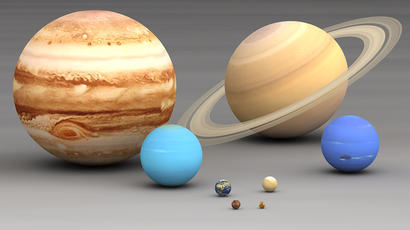 alt: Planety sluneční soustavy. Zdroj Wikimedia Commons, autor Lsmpascal, licence Creative Commons Attribution-Share Alike 3.0 Unported.
