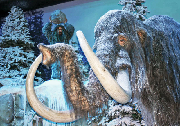 alt: Model mamuta z expozice Gondwana – Das Praehistorium.