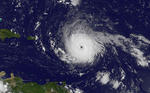alt: Hurikán Irma. Zdroj Wikimedia Commons, autor NASA, CC BY 2.0