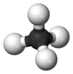 alt: Molekula metanu. Foto: Wikipedia
